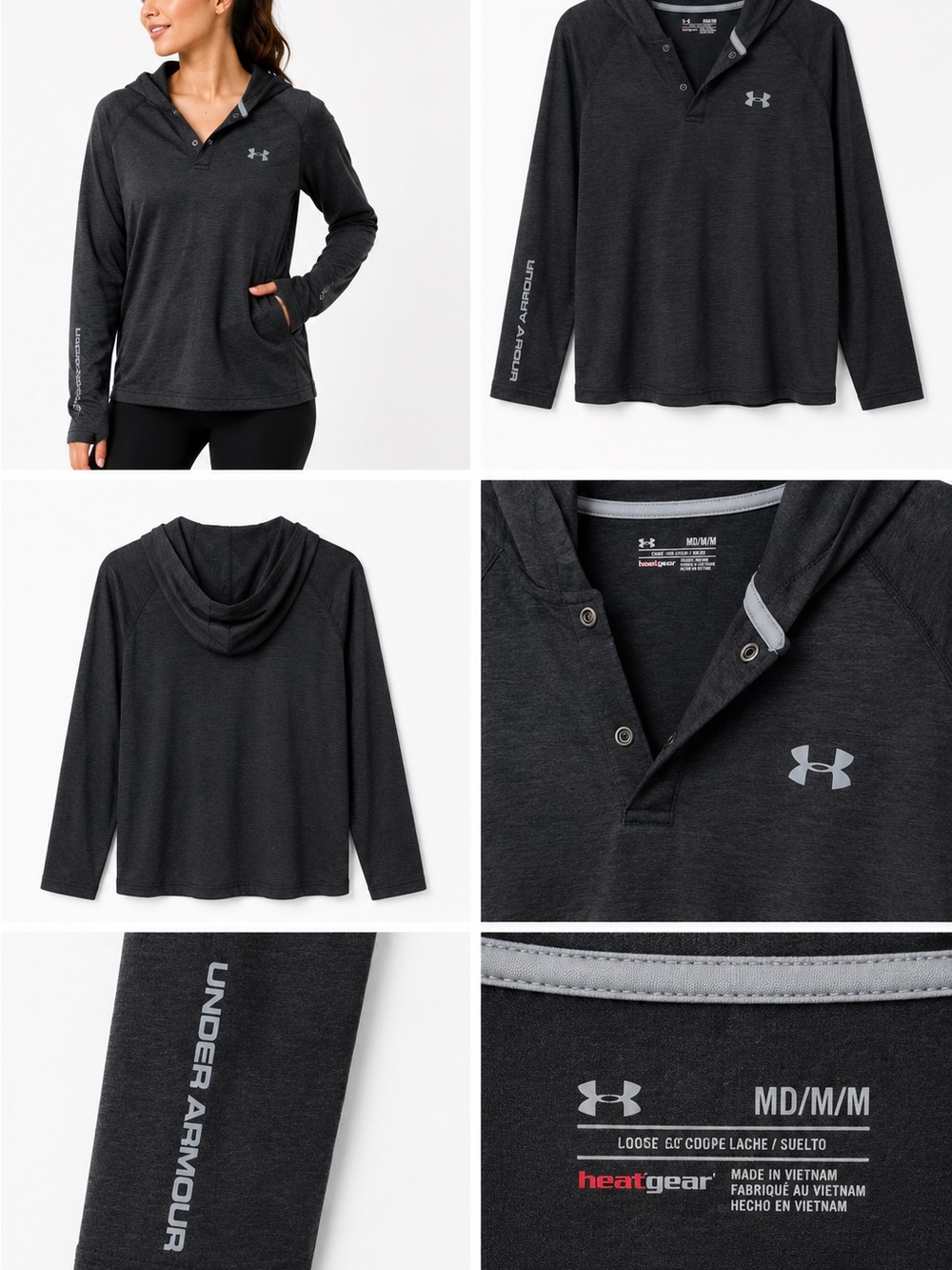 Under Armour Charcoal Black Pullover Hoodie